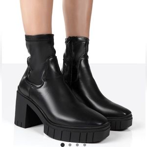 Black Sock Boots Never Worn